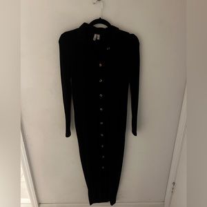 Asos Long Sweater Size 4 Midi Dress Black Super Comfy